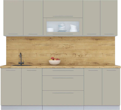 Кухонный гарнитур Интерлиния Мила Пластик 2.3 В - фото