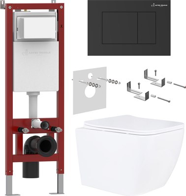 Унитаз подвесной с инсталляцией Asten Readle Zentralmodul AR0601-135B - фото