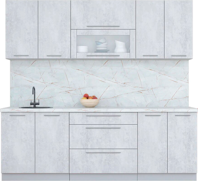 Кухонный гарнитур Интерлиния Мила Пластик 2.3 В - фото