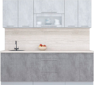 Кухонный гарнитур Интерлиния Мила Пластик 2.3 В - фото