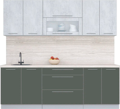 Кухонный гарнитур Интерлиния Мила Пластик 2.3 В - фото