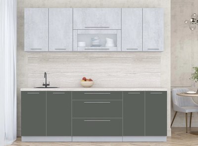 Кухонный гарнитур Интерлиния Мила Пластик 2.3 В