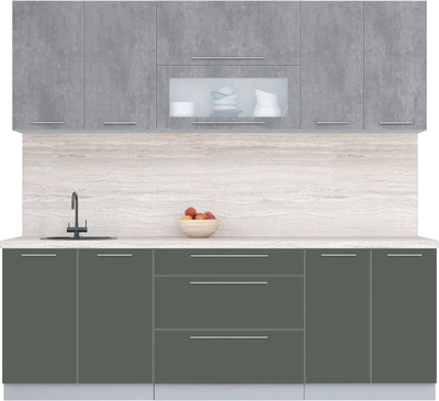 Кухонный гарнитур Интерлиния Мила Пластик 2.3 В - фото