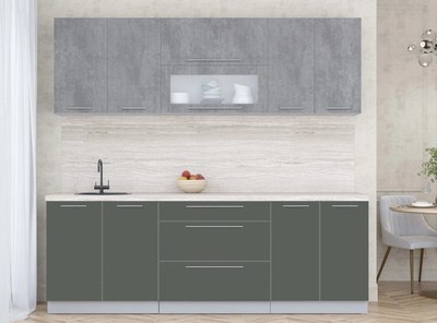 Кухонный гарнитур Интерлиния Мила Пластик 2.3 В