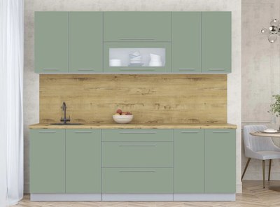 Кухонный гарнитур Интерлиния Мила Пластик 2.3 В - фото