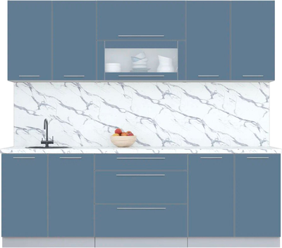 Кухонный гарнитур Интерлиния Мила Пластик 2.4 В - фото