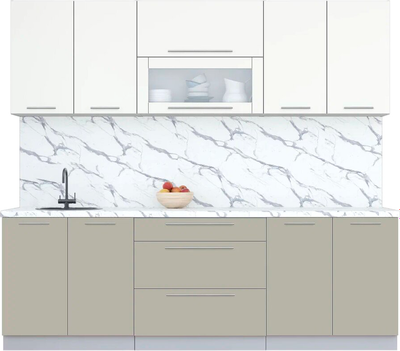 Кухонный гарнитур Интерлиния Мила Пластик 2.4 В - фото