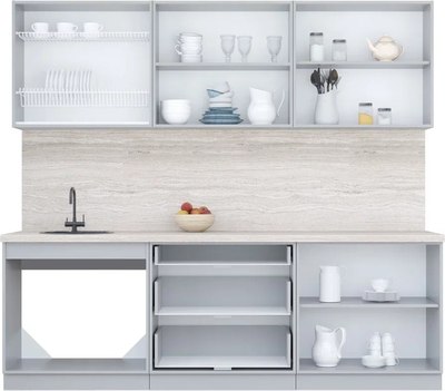 Кухонный гарнитур Интерлиния Мила Пластик 2.4 В