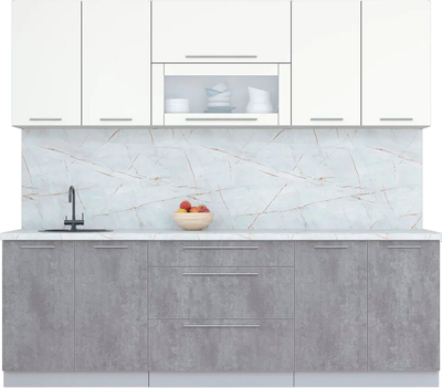 Кухонный гарнитур Интерлиния Мила Пластик 2.4 В - фото