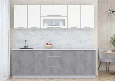 Кухонный гарнитур Интерлиния Мила Пластик 2.4 В