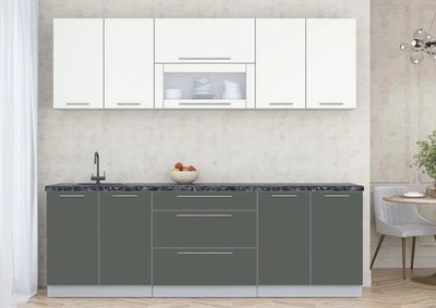 Кухонный гарнитур Интерлиния Мила Пластик 2.4 В