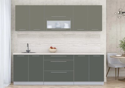 Кухонный гарнитур Интерлиния Мила Пластик 2.4 В