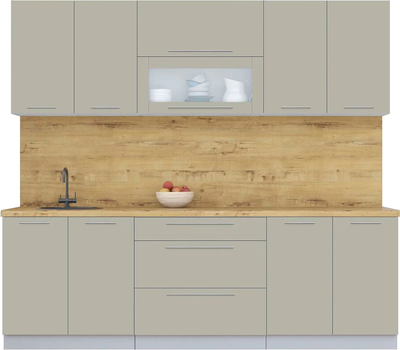 Кухонный гарнитур Интерлиния Мила Пластик 2.4 В - фото