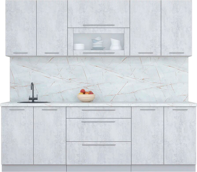 Кухонный гарнитур Интерлиния Мила Пластик 2.4 В - фото