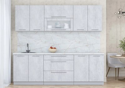 Кухонный гарнитур Интерлиния Мила Пластик 2.4 В