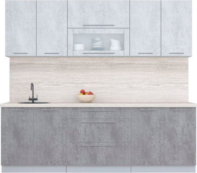 Кухонный гарнитур Интерлиния Мила Пластик 2.4 В - фото