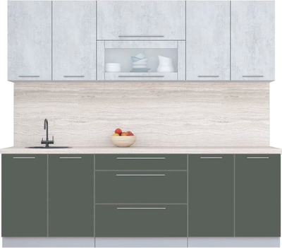 Кухонный гарнитур Интерлиния Мила Пластик 2.4 В - фото