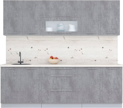 Кухонный гарнитур Интерлиния Мила Пластик 2.4 В - фото