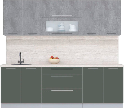 Кухонный гарнитур Интерлиния Мила Пластик 2.4 В - фото