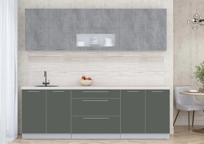 Кухонный гарнитур Интерлиния Мила Пластик 2.4 В