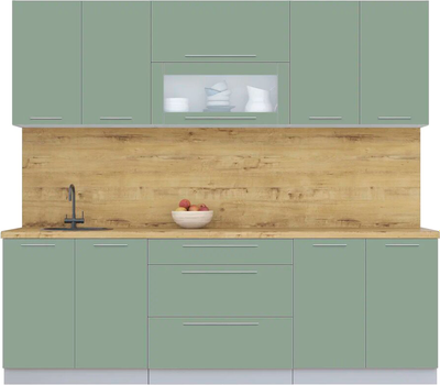 Кухонный гарнитур Интерлиния Мила Пластик 2.4 В - фото