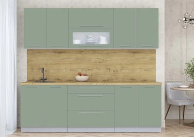 Кухонный гарнитур Интерлиния Мила Пластик 2.4 В