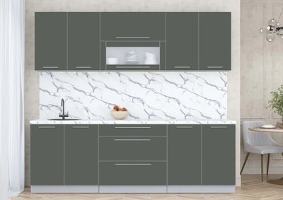 Кухонный гарнитур Интерлиния Мила Пластик 2.4 В