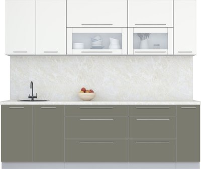 Кухонный гарнитур Интерлиния Мила Пластик 2.5 В - фото