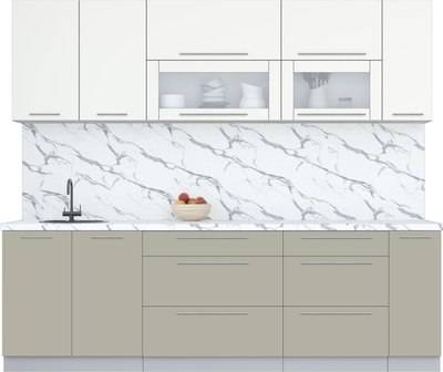 Кухонный гарнитур Интерлиния Мила Пластик 2.5 В - фото