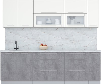 Кухонный гарнитур Интерлиния Мила Пластик 2.5 В - фото