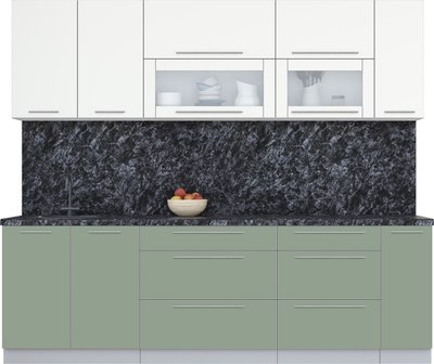 Кухонный гарнитур Интерлиния Мила Пластик 2.5 В - фото