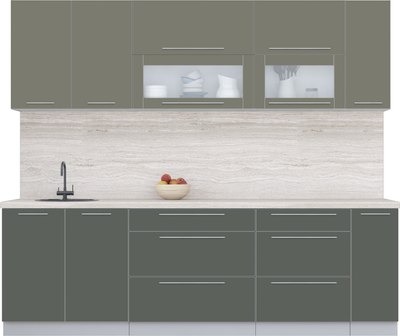 Кухонный гарнитур Интерлиния Мила Пластик 2.5 В - фото