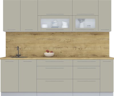 Кухонный гарнитур Интерлиния Мила Пластик 2.5 В - фото