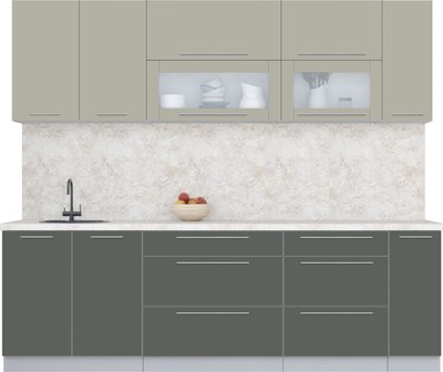 Кухонный гарнитур Интерлиния Мила Пластик 2.5 В - фото