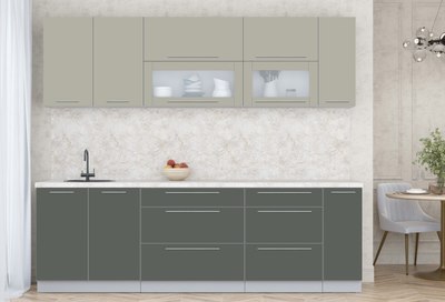 Кухонный гарнитур Интерлиния Мила Пластик 2.5 В