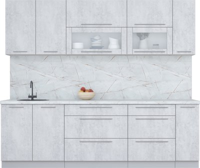 Кухонный гарнитур Интерлиния Мила Пластик 2.5 В - фото