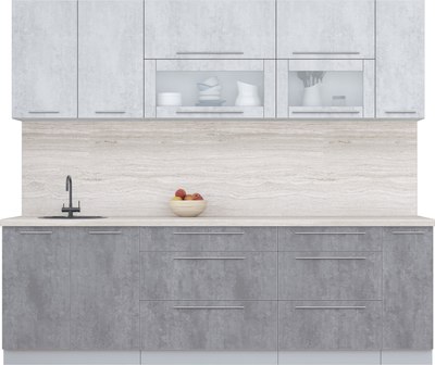 Кухонный гарнитур Интерлиния Мила Пластик 2.5 В - фото
