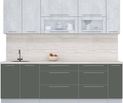 Кухонный гарнитур Интерлиния Мила Пластик 2.5 В - фото