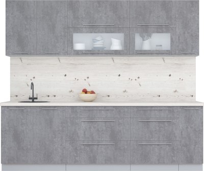 Кухонный гарнитур Интерлиния Мила Пластик 2.5 В - фото