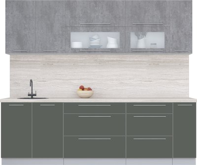 Кухонный гарнитур Интерлиния Мила Пластик 2.5 В - фото