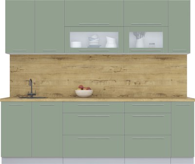 Кухонный гарнитур Интерлиния Мила Пластик 2.5 В - фото