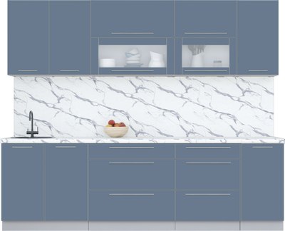 Кухонный гарнитур Интерлиния Мила Пластик 2.6 В - фото