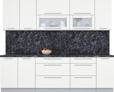 Кухонный гарнитур Интерлиния Мила Пластик 2.6 В - фото