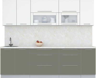 Кухонный гарнитур Интерлиния Мила Пластик 2.6 В - фото
