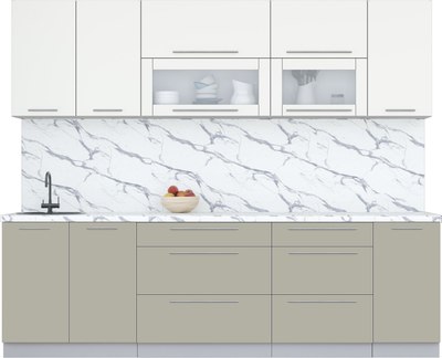 Кухонный гарнитур Интерлиния Мила Пластик 2.6 В - фото