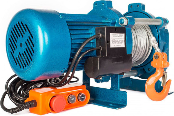 Лебедка электрическая TOR ЛЭК-1000 E21 (KCD) 1000кг 380В с канатом 100м (J) / 1048310 - фото