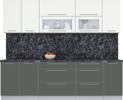 Кухонный гарнитур Интерлиния Мила Пластик 2.6 В - фото
