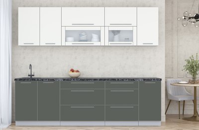 Кухонный гарнитур Интерлиния Мила Пластик 2.6 В