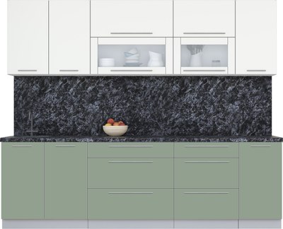Кухонный гарнитур Интерлиния Мила Пластик 2.6 В - фото
