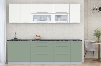 Кухонный гарнитур Интерлиния Мила Пластик 2.6 В